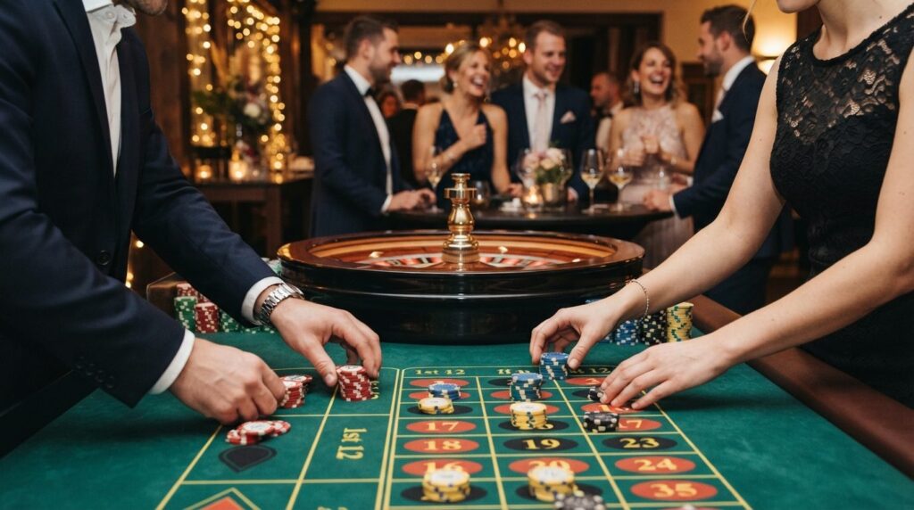 Photorealistic stock image of a close-up of hands playing ro